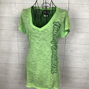 Harley-Davidson Lime Green V-Neck Tee